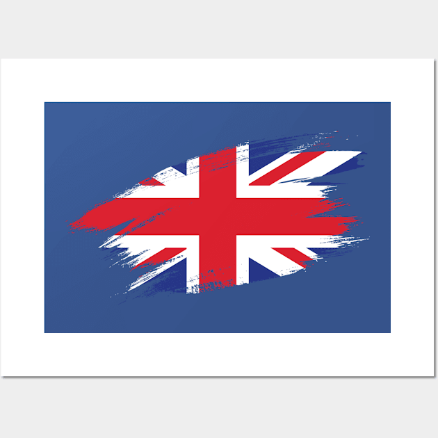 flag of UK Wall Art by gold package